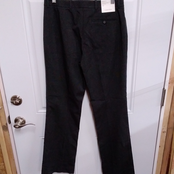 Calvin Klein Modern Fit Charcoal Grey Pinstripe Trousers Nwt - Picture 9 of 9